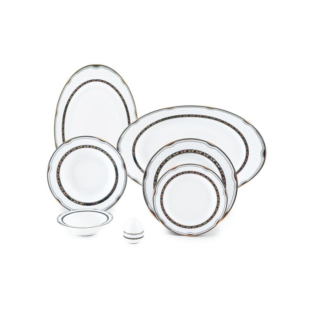 سرویس چینی 28 پارچه پرشیا سرمه ای