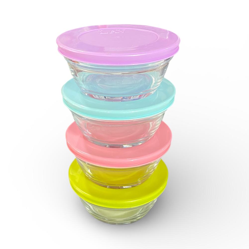 ست 4 پارچه ظروف نگهدارنده دردار پیرکس برند LAV